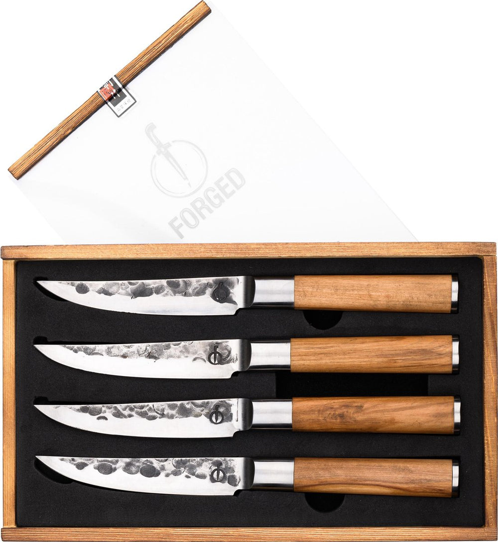 Forged Steakmessen Olive - 4 stuks