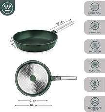 Westinghouse Frying Pan Set Performance ø 24 and 28 cm - Green - Induction and all other heat sources