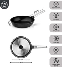 Westinghouse Frying Pan Set Performance ø 24 and 28 cm - Black - Induction and all other heat sources