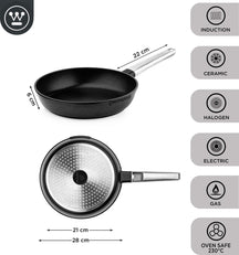 Westinghouse Frying Pan Set Performance ø 24 and 28 cm - Black - Induction and all other heat sources