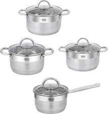 Resto Kitchenware Kookpan Rigel (Kookpannen 2.7 + 3.6 + 6.2 liter + Steelpan ø 16 cm)