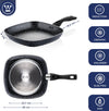 Westinghouse Pannenset Black Marble (Grillpan 28 cm + Wokpan ø 30 cm) - Inductie en alle andere warmtebronnen