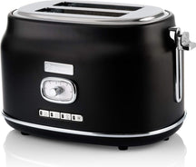 Westinghouse Retro Kettle + Toaster 2 Slots + Hand Blender - Black