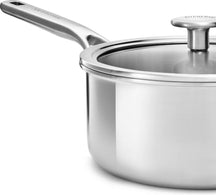 KitchenAid Saucepan Multi-Ply Stainless Steel - ø 16 cm / 1.5 Liter