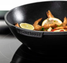 Westinghouse Performance Pan Set (Wok Pan + Grill Pan) ø 28 cm - Black - Induction and all other heat sources.