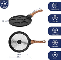 Westinghouse Pancake Pan Set Marble Wood ø 26 and 28 cm - Induction and all other heat sources