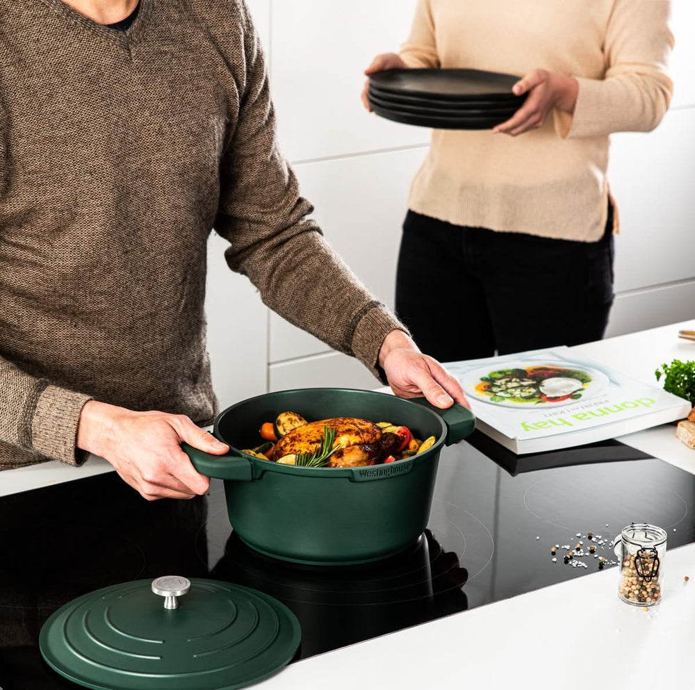 Westinghouse Pan Set Performance (Roasting Pan + Snack Pan) ø 28 cm - Green - Induction and all other heat sources