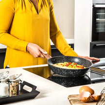 Westinghouse Pan Set Marble Wood (Frying Pan ø 28 and 30 cm + Saucepan ø 18 cm) - Induction and all other heat sources