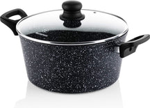 Westinghouse Cooking Pan Set Black Marble ø 24 and 28 cm - Induction and all other heat sources