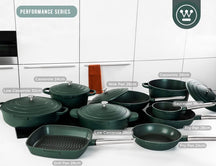 Westinghouse Frying Pan Set Performance ø 24 and 28 cm - Green - Induction and all other heat sources