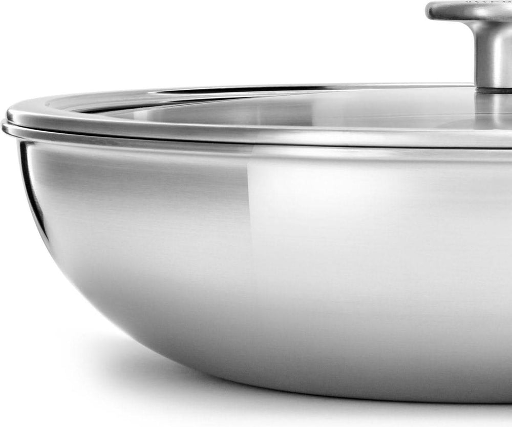 KitchenAid Wok Multi-Ply Stainless Steel - ø 28 cm / 3.6 Liter - without non-stick coating