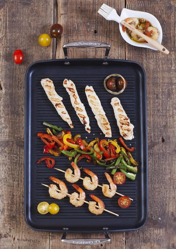 Le Creuset Grillplaat Les Forgées TNS - 35 x 25 cm - standaard anti-aanbaklaag