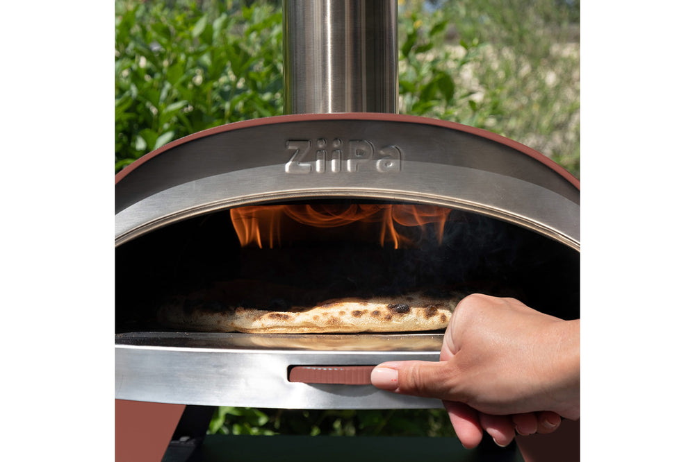 ZiiPa Pizza Oven Piana - Wood-fired - with Thermometer - Terracotta - for ø 30 cm pizzas