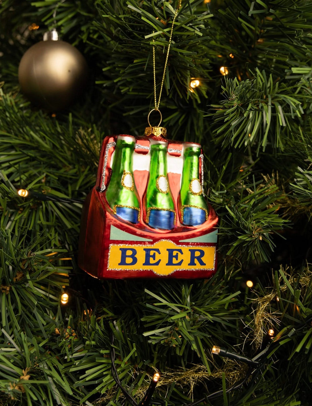 Nordic Light Christmas ball Six Pack Beer 11 cm