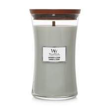 WoodWick Scented Candle Large Lavender & Cedar - 18 cm / ø 10 cm