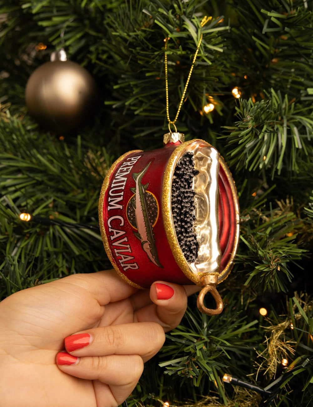 Nordic Light Christmas bauble Caviar 12 cm