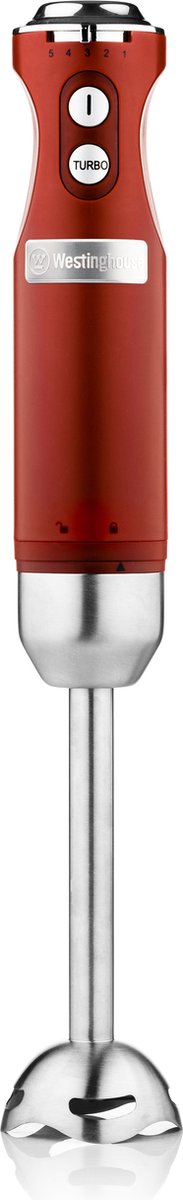 Westinghouse Retro Waterkoker + Broodrooster 4 Sleuven + Staafmixer - Rood