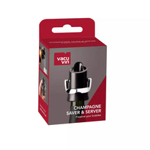 Vacu Vin Champagne Stopper and Pourer - Black