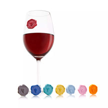 Vacu Vin Wine Glass Markers - Colored - 8 Pieces