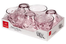 Bormioli Rocco Glass Flora Pink 250 ml - 6 Pieces