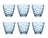 Bormioli Rocco Glass Flora Blue 260 ml - 6 Pieces