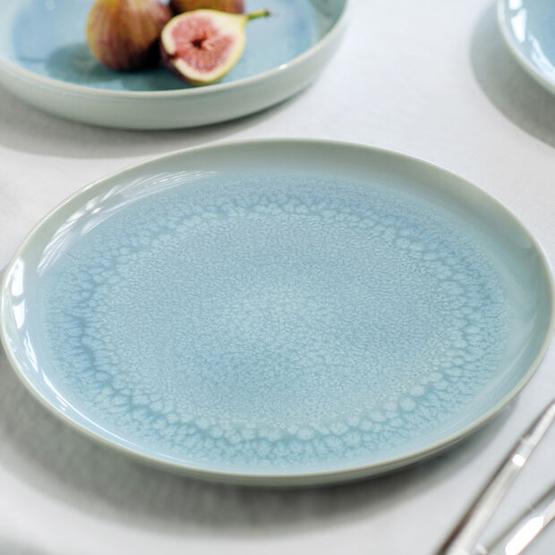 Villeroy & Boch Bordenset Crafted - Blueberry turquoise - 4-delig / 2 personen