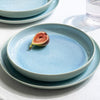 Villeroy & Boch Bordenset Crafted - Blueberry turquoise - 4-delig / 2 personen