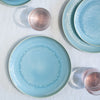 Villeroy & Boch Bordenset Crafted - Blueberry turquoise - 4-delig / 2 personen