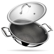 Stahl Cookware Wokpan Hybrid 28 cm - Inclusief Glazen Deksel