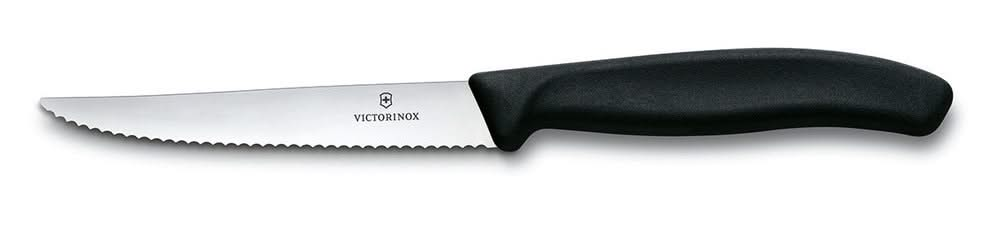 Victorinox Steakmes Swiss Classic - Zwart - Gekarteld - 11 cm