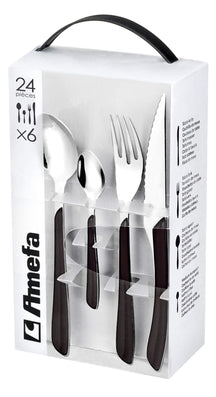 Amefa Cutlery Set Eclat Black 24-Piece