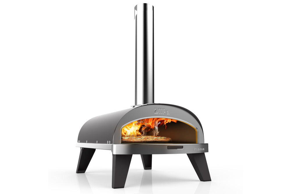 ZiiPa Pizza Oven Piana - Houtgestookt - met Thermometer - Leisteen - voor ø 30 cm pizza's - Roterende pizzasteen