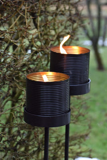 Living by Heart Stand for Outdoor Candle in Tin - 70 cm - Black