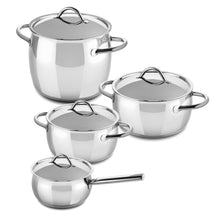 Mepra Pannenset 1950 (Kookpan ø 18 / 20 / 22 + Steelpan ø 16 cm) + Deksels - RVS - 4 delige set