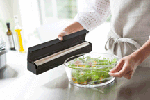 Yamazaki Cling Wrap Holder Tower Black