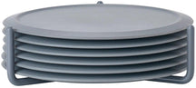 Zone Denmark Coasters with Holder - Cool Grey - 6 pieces