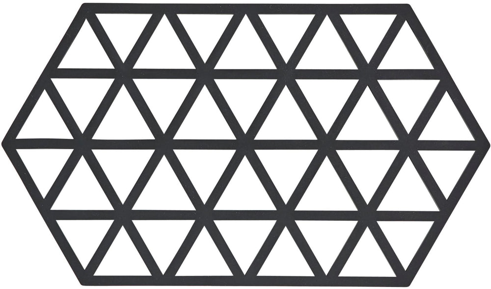 Zone Denmark Pannenonderzetter Triangles - Black - 24 x 14 cm