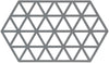 Zone Denmark Pannenonderzetter Triangles - Cool Grey - 24 x 14 cm