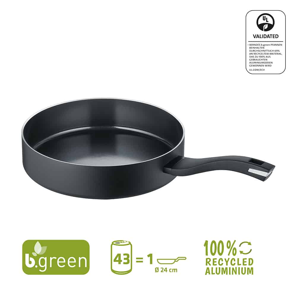 Berndes Hapjespan - Sauteuse - B.Green - ø 24 cm / 3.1 liter - standaard anti-aanbaklaag