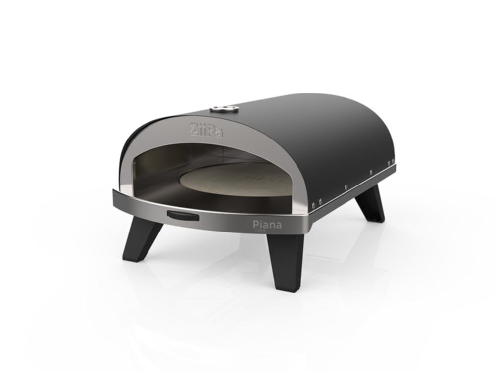 ZiiPa Pizza Oven Piana - Gasmodel - met Thermometer - Antraciet - voor ø 30 cm pizza's - Roterende pizzasteen