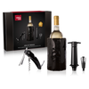 Vacu Vin Wijnset Premium - Zwart - 4 delige set