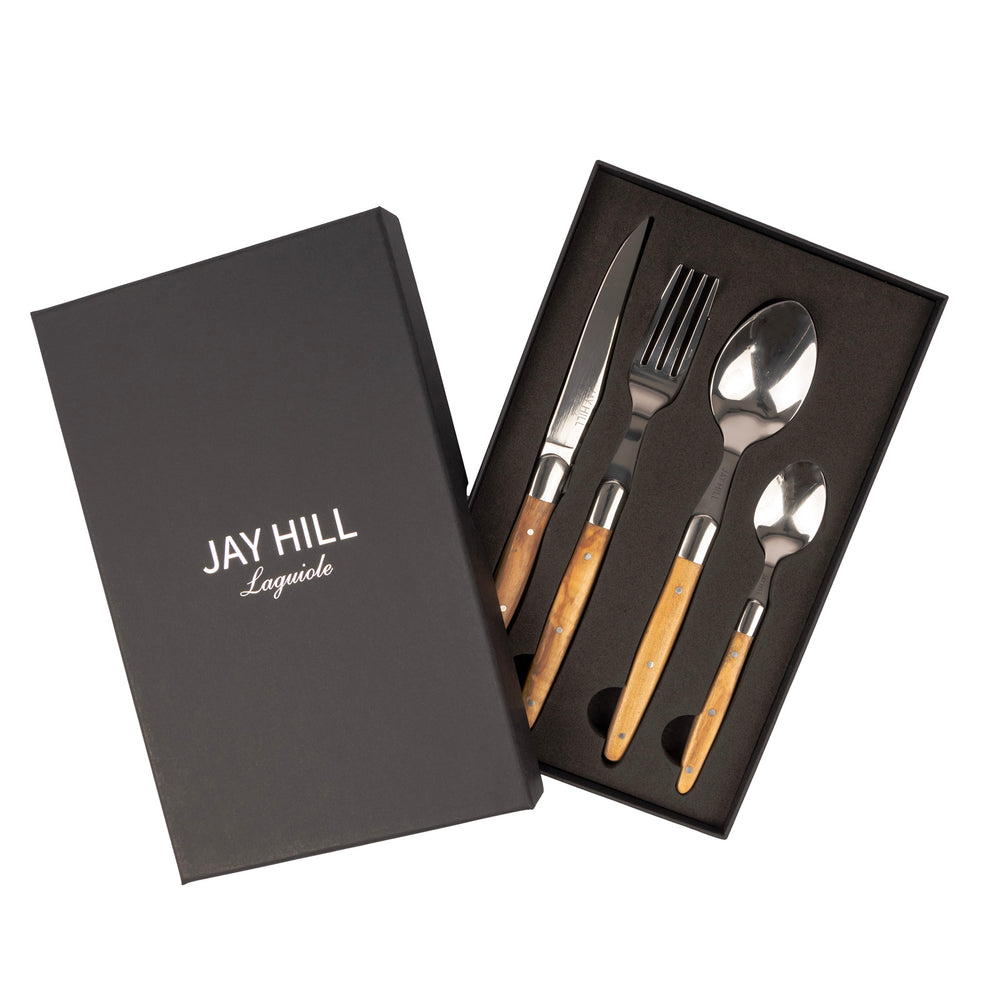 Jay Hill Bestekset Laguiole - Olijfhout - 24 delig / 6 personen