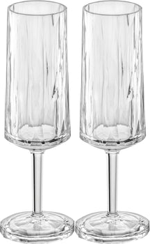 Koziol Champagne Glasses - unbreakable - Superglass 100 ml - 2 Pieces