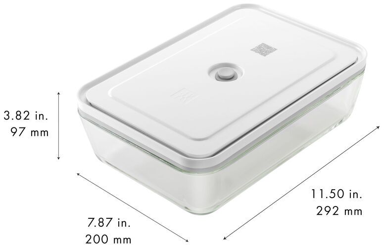 Zwilling Vacuüm Vershoudbakje Fresh & Save - Glas - 30 x 20 x 10 cm / 2.9 liter