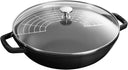 Staub Wok Black - ø 30 cm / 4.4 Liter - enamelled non-stick coating