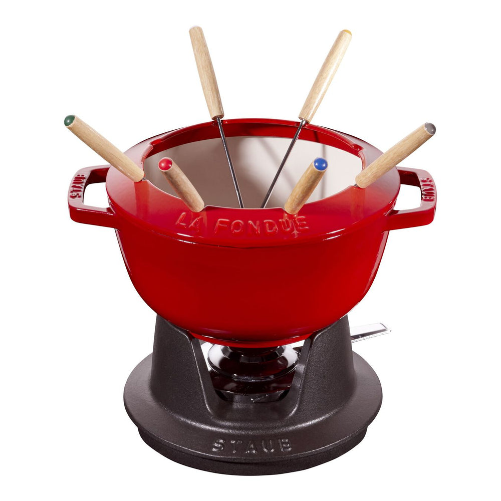 Staub Fondueset Kersenrood - ø 20 cm / 2.36 liter