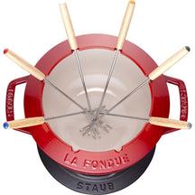 Staub Fondue Set Cherry - ø 20 cm / 2.36 liter