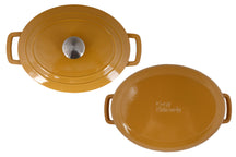 Cosy & Trendy Braadpan Fontestic cast iron Amber Gold oval - 31 x 24 cm - Enameled