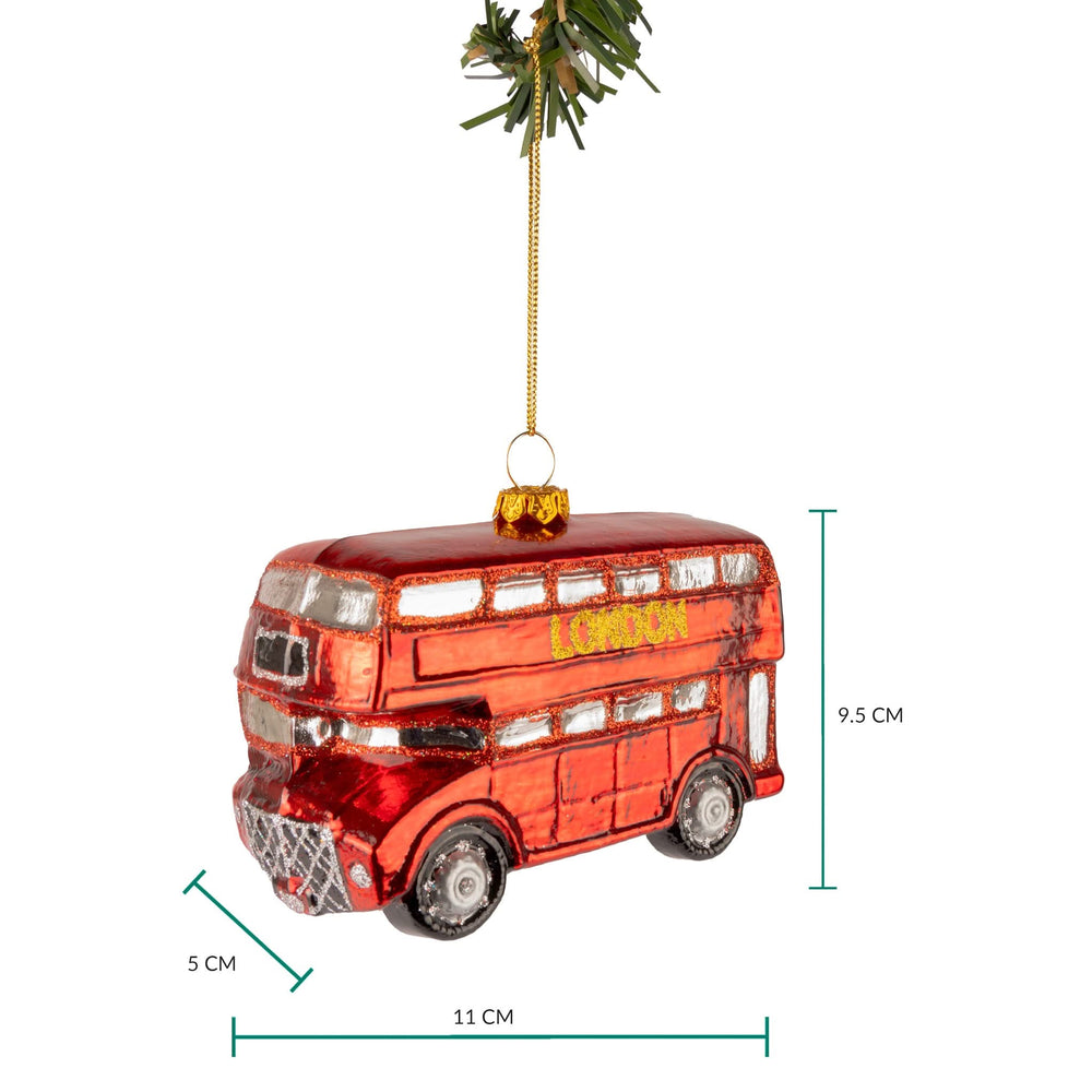 Nordic Light Christmas ball London bus 11 cm