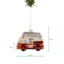 Nordic Light Christmas Ball Fire Engine 9 cm